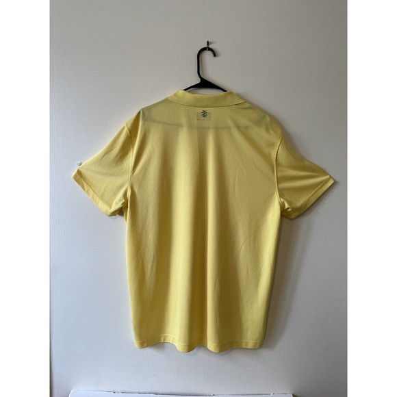 IZOD Golf Polo Men's XL Yellow Short Sleeve Shirt With Gray Logo - Picture 3 of 8